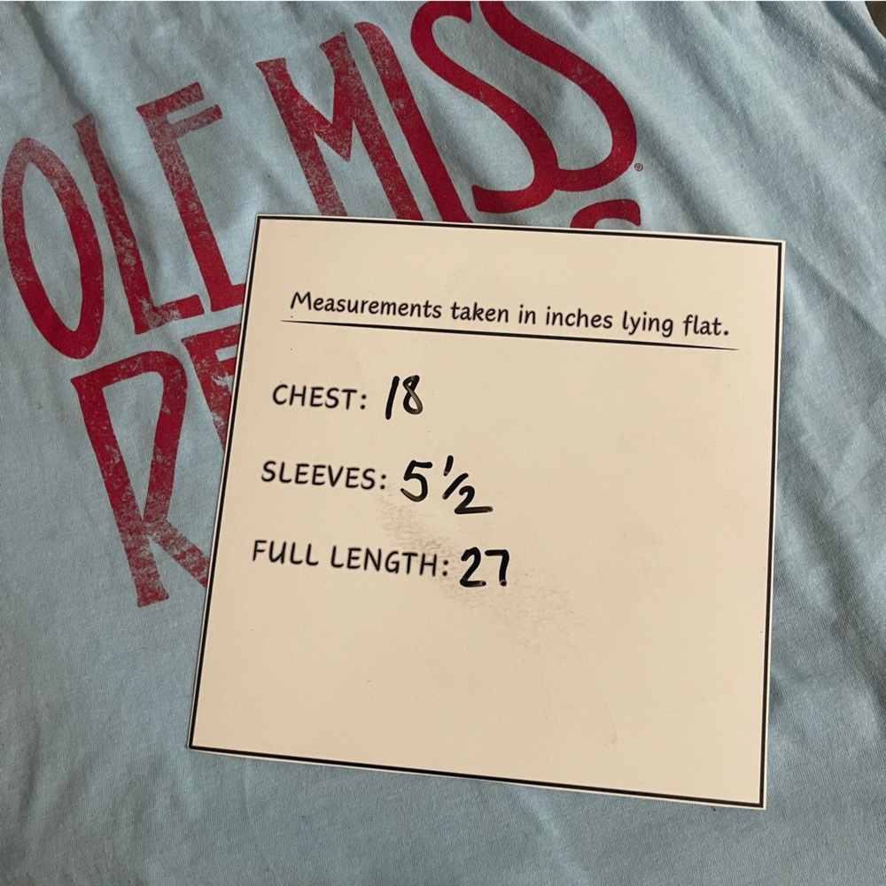 Pressbox Light Blue Ole‎ Miss Rebels Tee I2 - Picture 7 of 7